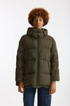 Piumino over verde militare donna Herno - 3