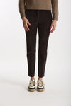 Pantalone slim in velluto LEYRE testa di moro donna Incotex - 1