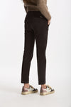 Pantalone slim in velluto LEYRE testa di moro donna Incotex - 2