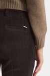 Pantalone slim in velluto LEYRE testa di moro donna Incotex - 5