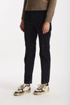 Pantalone slim in velluto LEYRE blu donna Incotex - 3