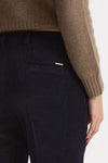 Pantalone slim in velluto LEYRE blu donna Incotex - 6
