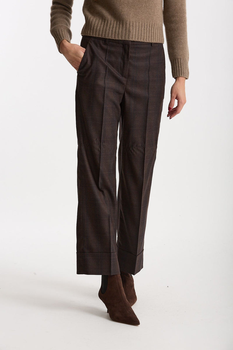 Pantalone NEVET in flanella di lana donna Incotex - 1