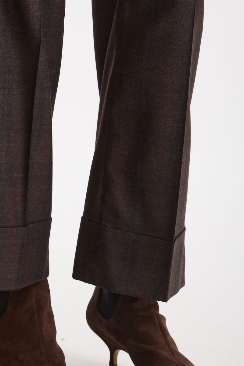 Pantalone NEVET in flanella di lana donna Incotex - 5