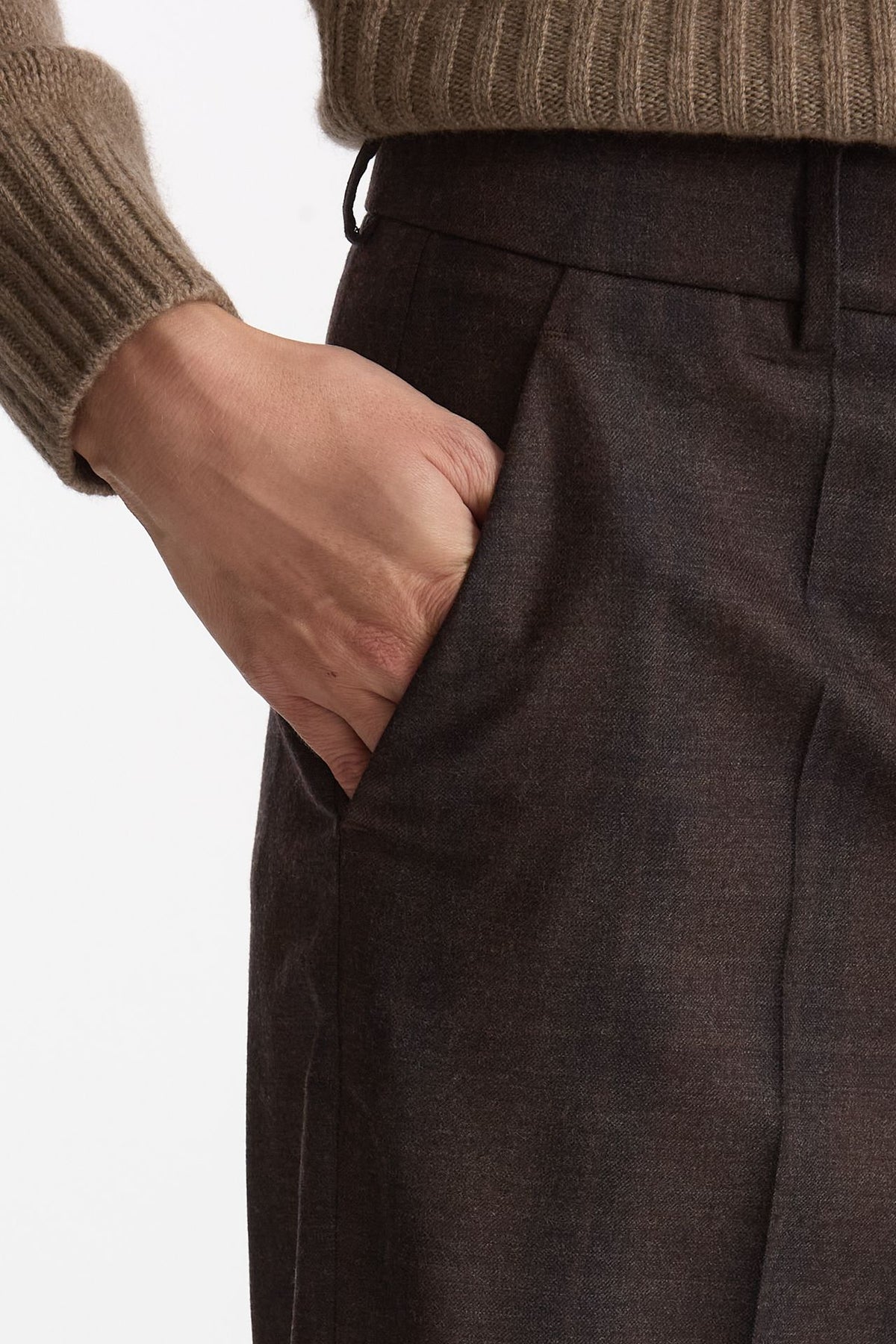 Pantalone NEVET in flanella di lana donna Incotex - 6