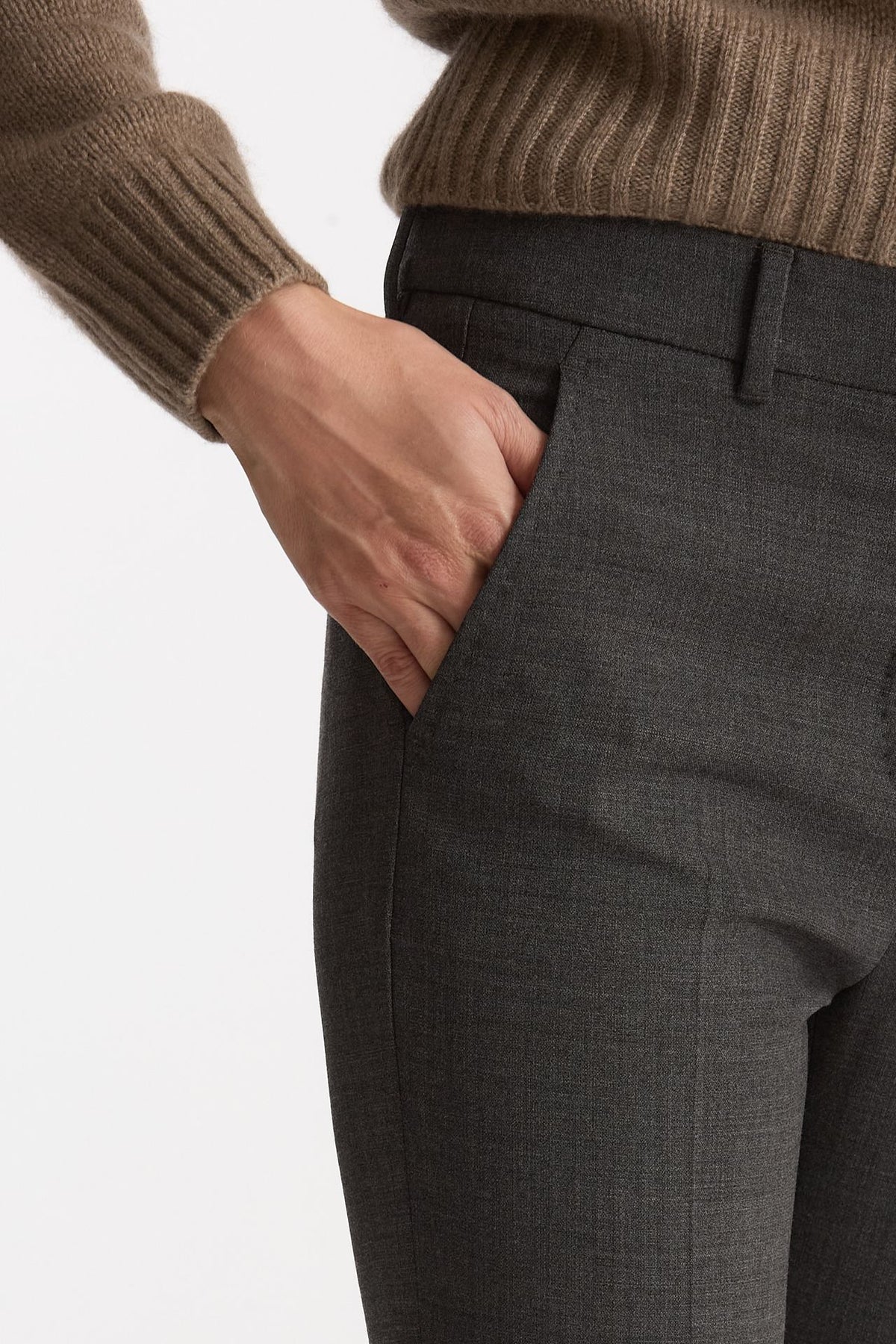 Pantalone slim KIMAMA antracite donna Incotex - 4