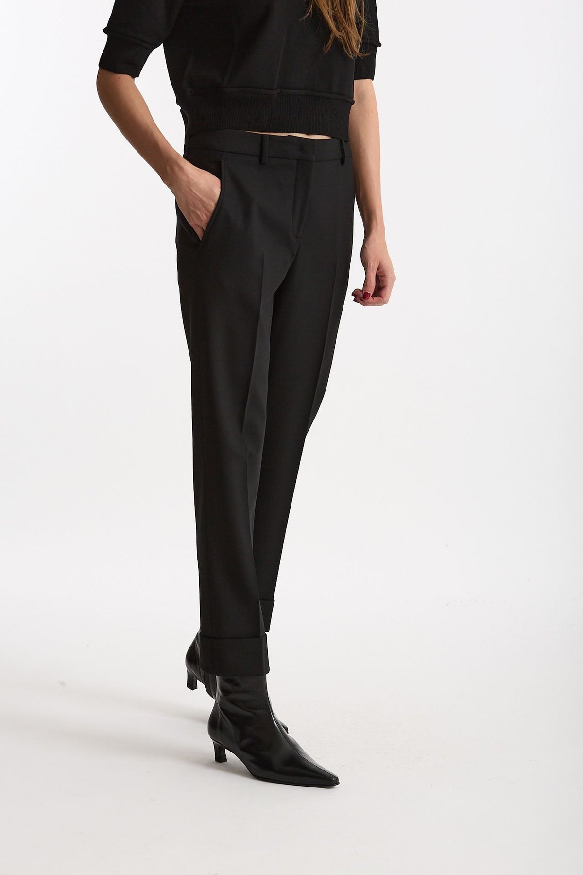 Pantalone dritto NEVET nero donna Incotex - 4