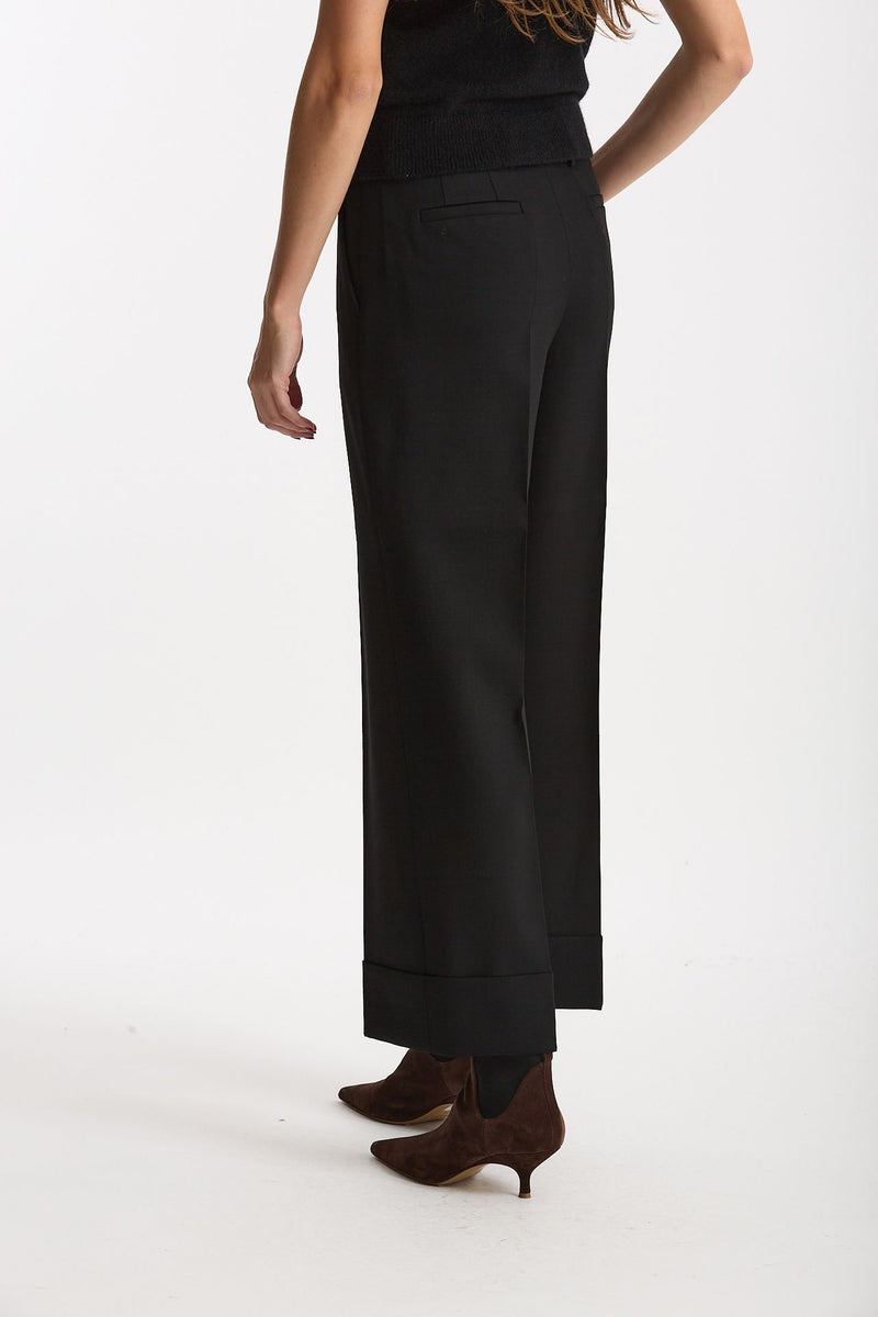 Pantalone ARLYS in tela di lana nero donna Incotex - 3
