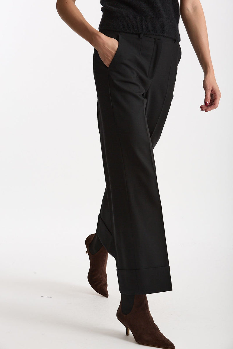 Pantalone ARLYS in tela di lana nero donna Incotex - 4