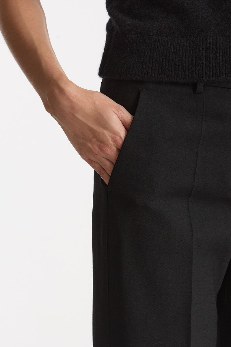 Pantalone ARLYS in tela di lana nero donna Incotex - 5