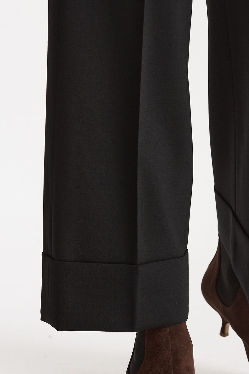 Pantalone ARLYS in tela di lana nero donna Incotex - 7