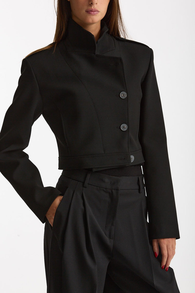 Giacca crop MOV nero donna Iro - 4