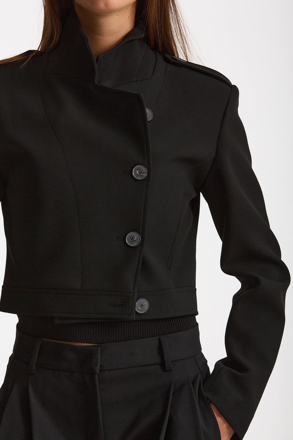 Giacca crop MOV nero donna Iro - 5