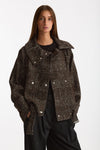 Giubbino over INJA tweed marrone e panna donna Iro - 3