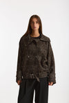 Giubbino over INJA tweed marrone e panna donna Iro - 4