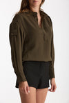 Over shirt MEKKY verde militare donna Iro - 3