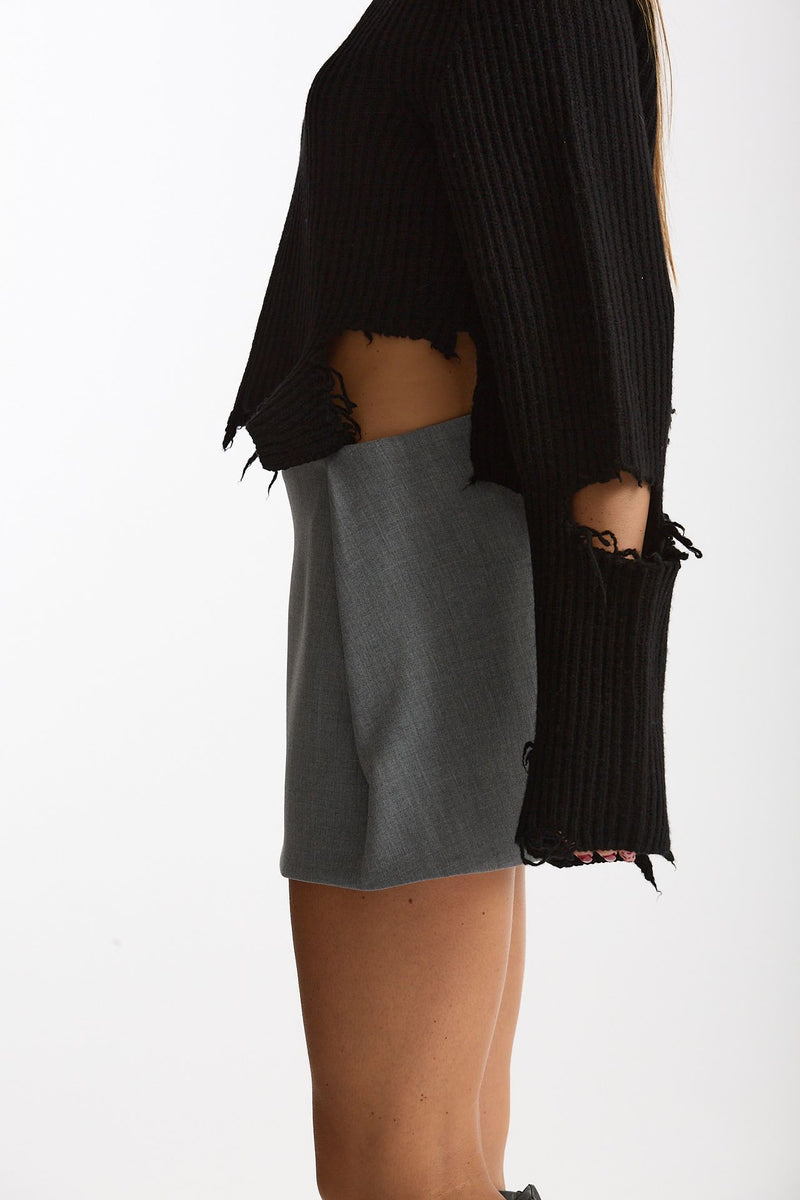 Gonna corta MIXY grigio chiaro donna Iro - 4