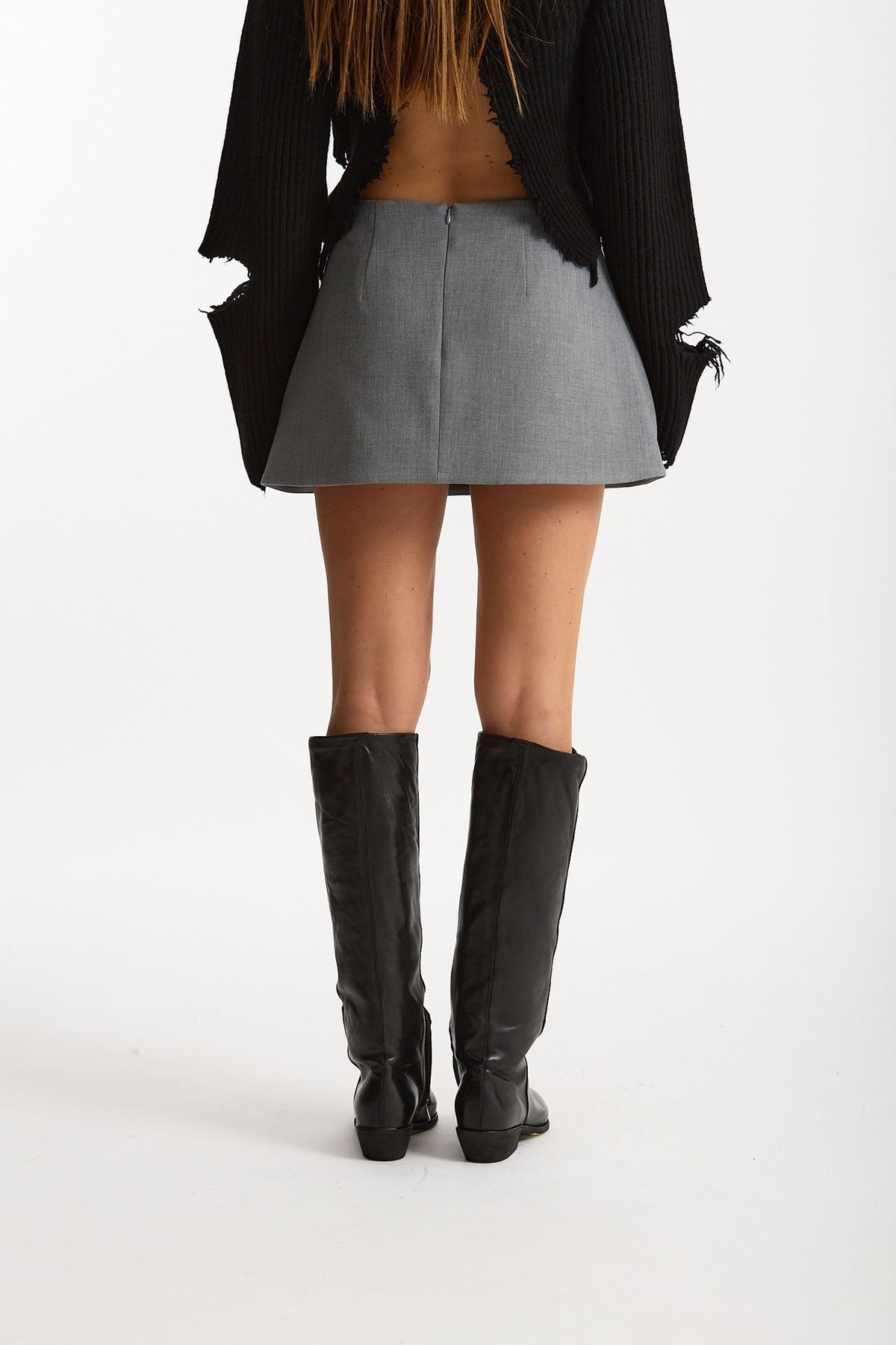 Gonna corta MIXY grigio chiaro donna Iro - 5