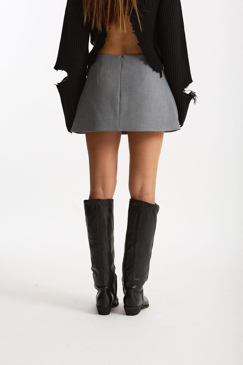 Gonna corta MIXY grigio chiaro donna Iro - 5