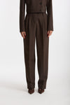Pantalone vita alta pinces marrone donna Iro - 1