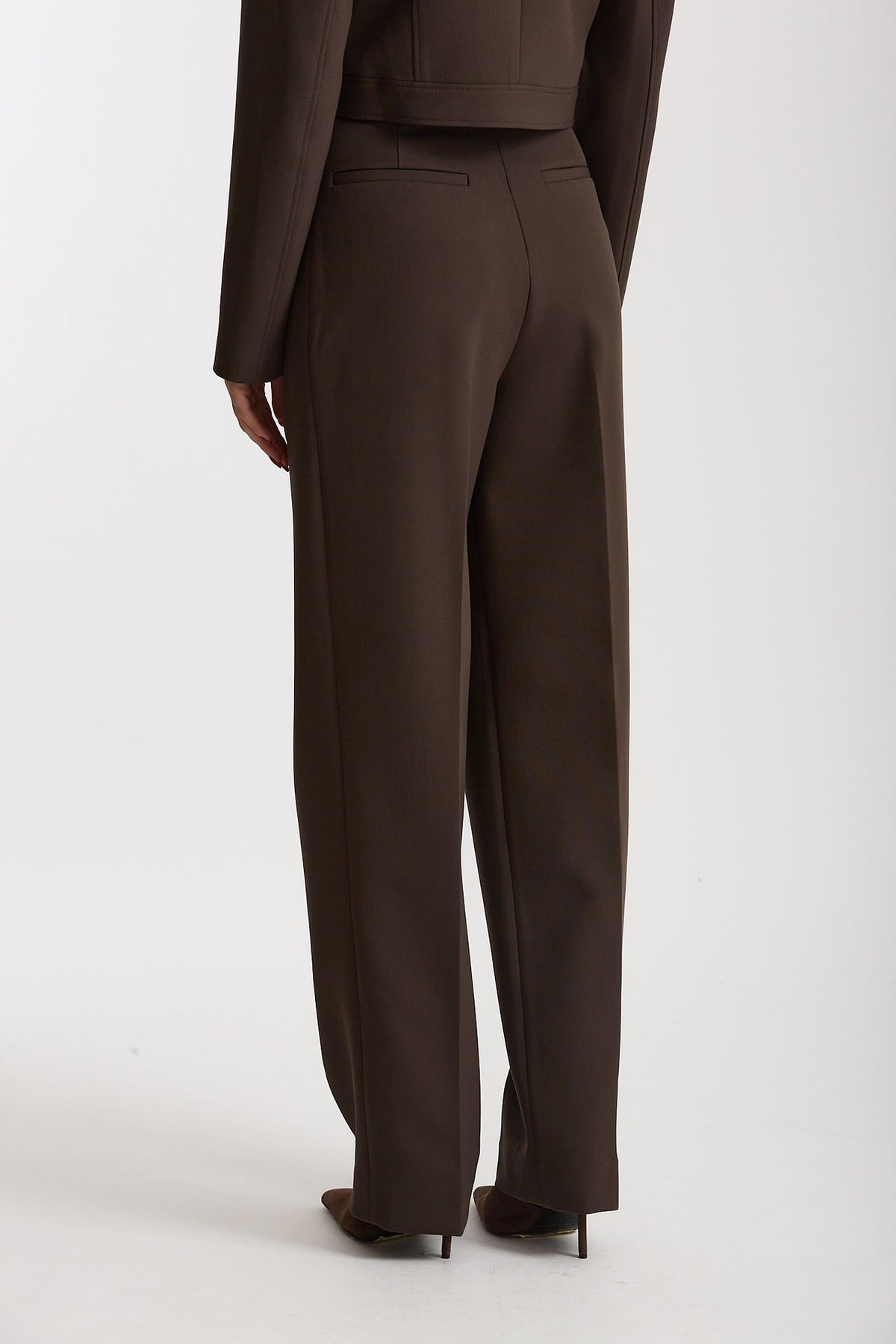 Pantalone vita alta pinces marrone donna Iro - 3