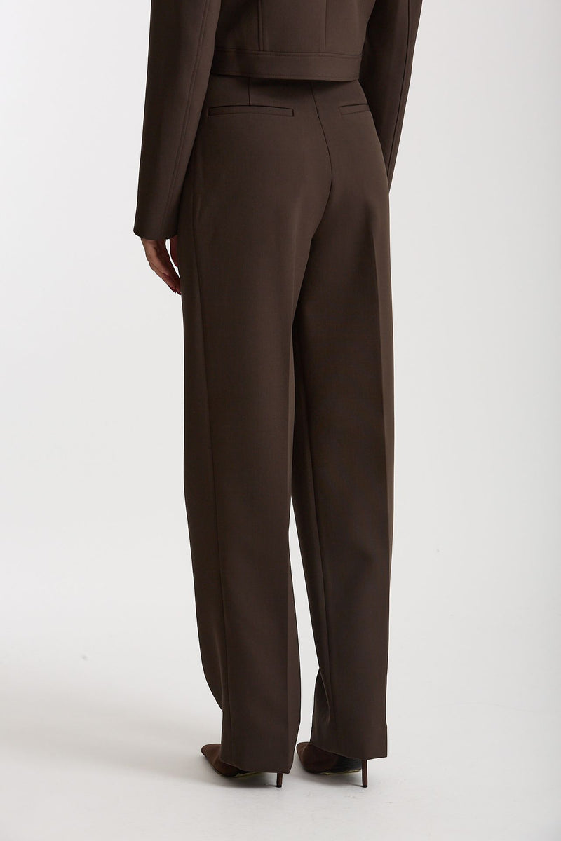 Pantalone vita alta pinces marrone donna Iro - 3