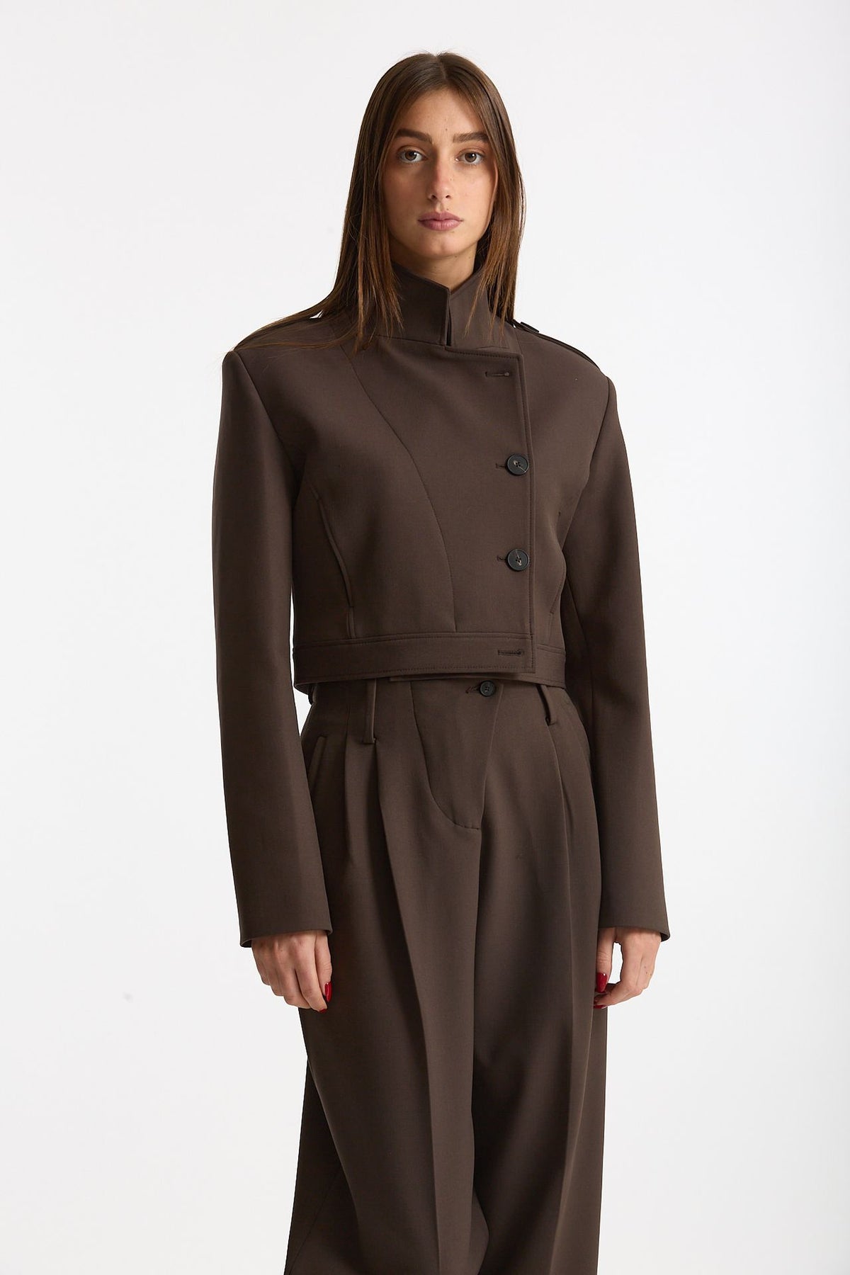 Giacca crop MOV marrone donna Iro - 4