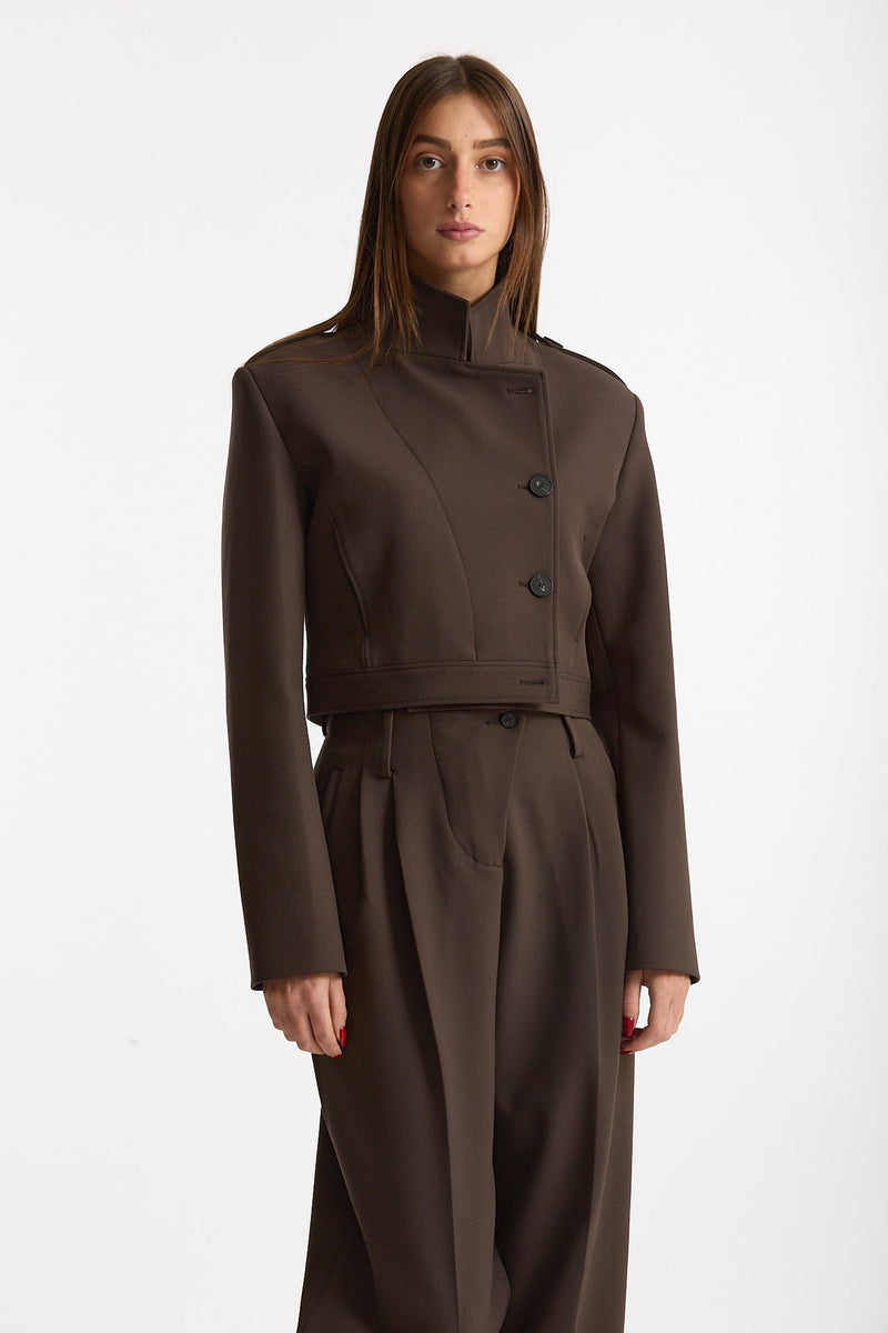 Giacca crop MOV marrone donna Iro - 4
