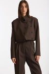 Giacca crop MOV marrone donna Iro - 7
