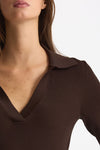 Maglia polo in viscosa marrone donna Iro - 5