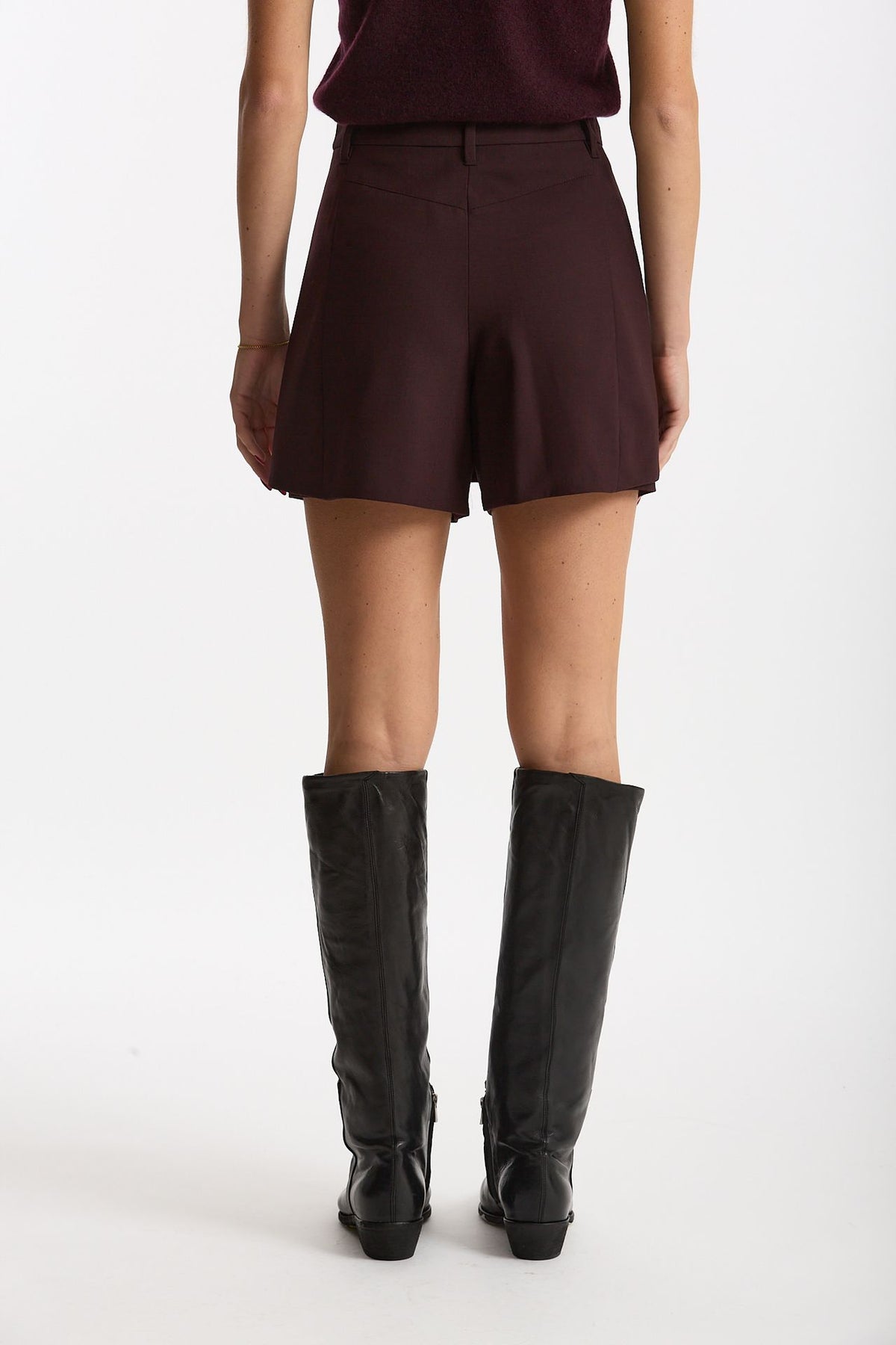 Short pannello Vita alta burgundi donna Iro - 4