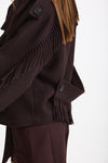 Giubbino frange misto lana burgundi donna Iro - 7