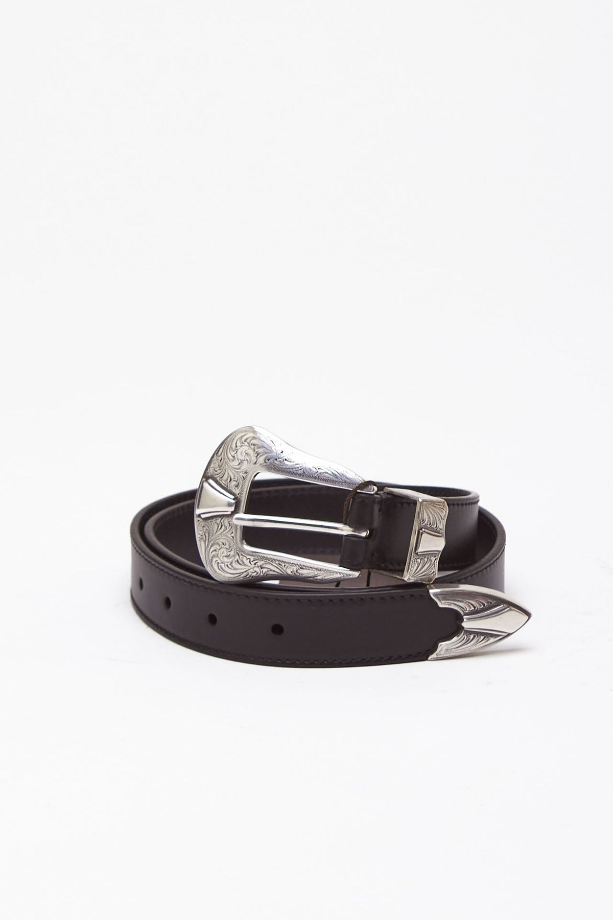 Cintura in pelle BUTTON BELT nero donna Kate-cate - 2