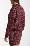 Maglia over maculata rosso e nero donna Laneus - 1