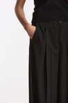 Pantalone in fresco lana nero donna Laneus - 5