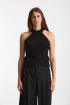 Top in cashmere e seta nero donna Laneus - 1
