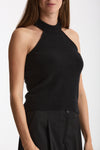 Top in cashmere e seta nero donna Laneus - 3