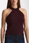 Top in cashmere e seta burgundi donna Laneus - 4