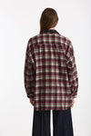 Camicia over a quadri bordeaux donna Laneus - 3