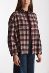 Camicia over a quadri bordeaux donna Laneus - 4