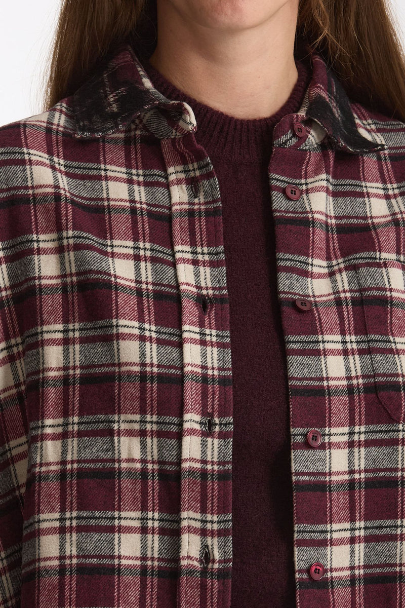 Camicia over a quadri bordeaux donna Laneus - 5