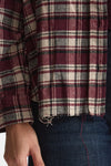 Camicia over a quadri bordeaux donna Laneus - 6