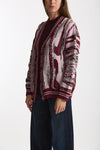 Cardigan over-fit in jacquard donna Laneus - 3