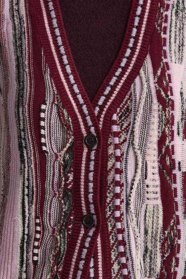 Cardigan over-fit in jacquard donna Laneus