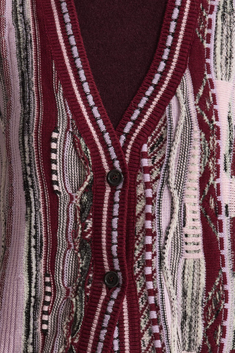 Cardigan over-fit in jacquard donna Laneus - 2