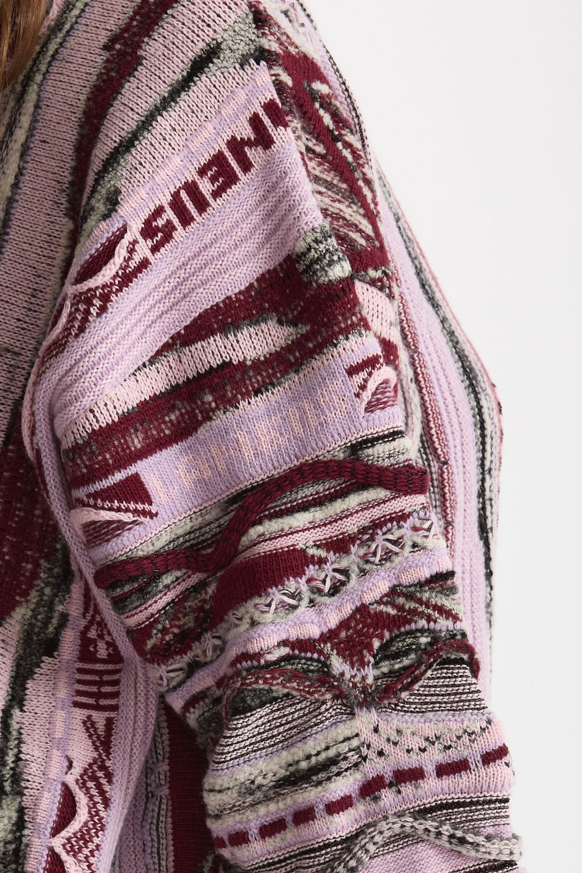 Cardigan over-fit in jacquard donna Laneus - 7