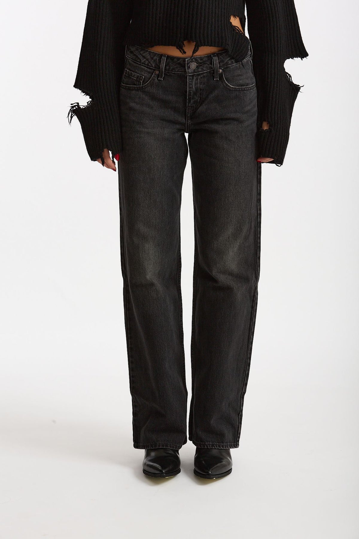 Jeans regular LOW LOOSE nero slavato donna Levi's - 2