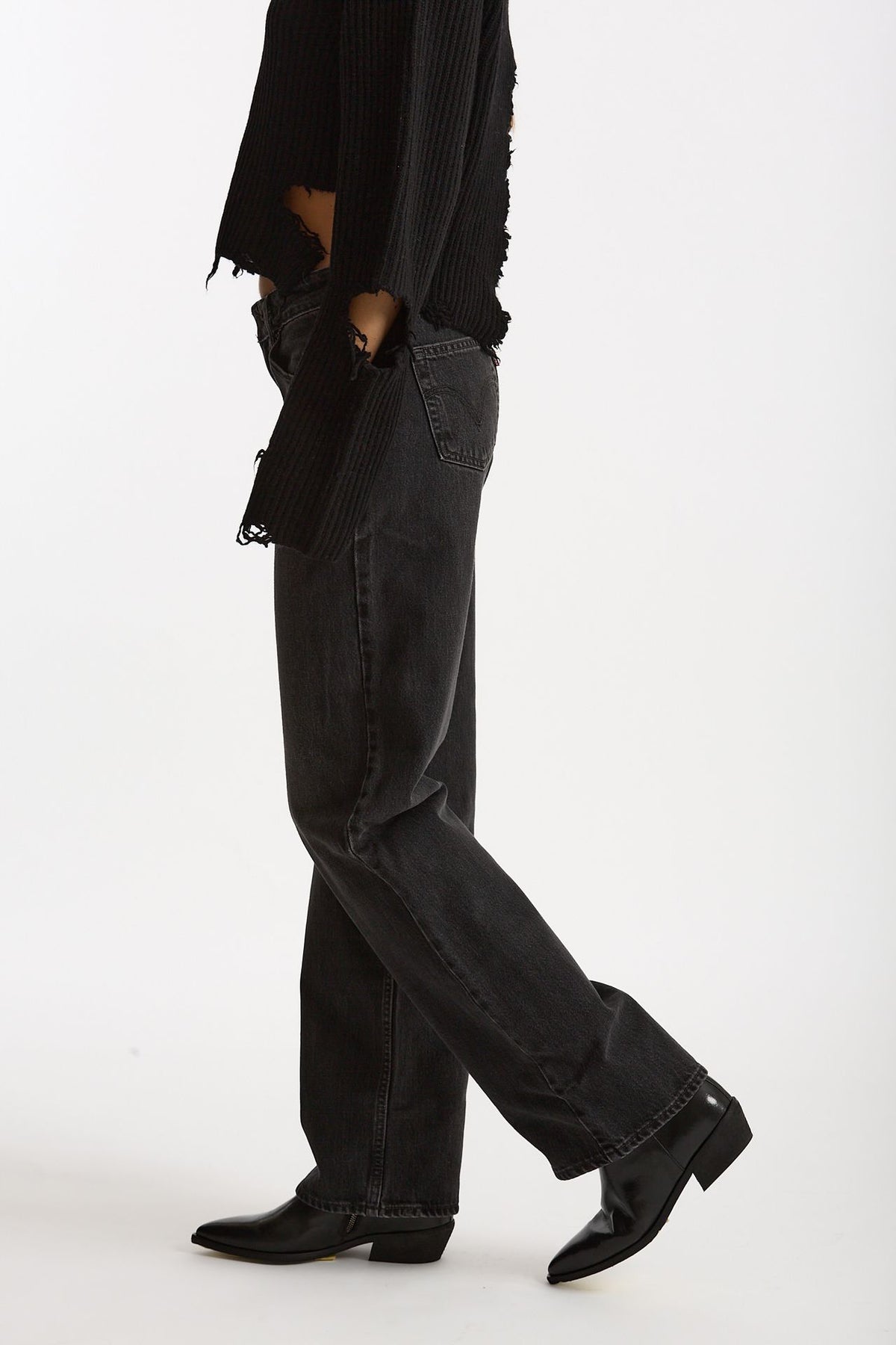 Jeans regular LOW LOOSE nero slavato donna Levi's - 1