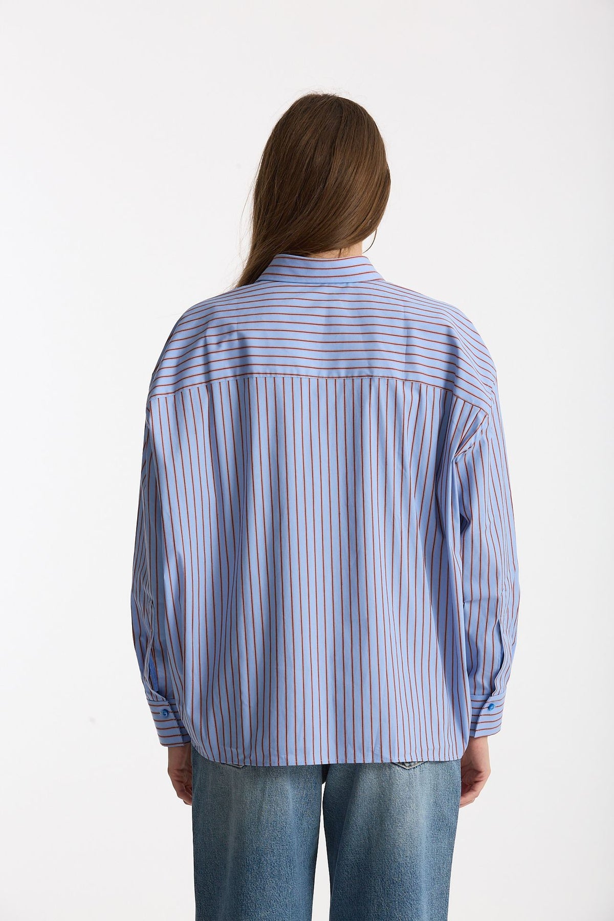 Camicia oversize azzurro fantasia donna Marsēm - 2