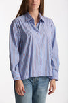 Camicia oversize azzurro fantasia donna Marsēm - 3